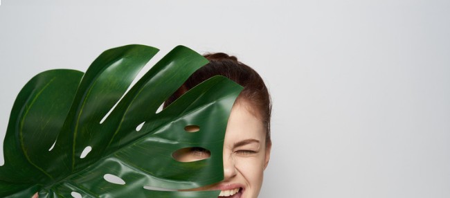 Frau natürlich Blatt