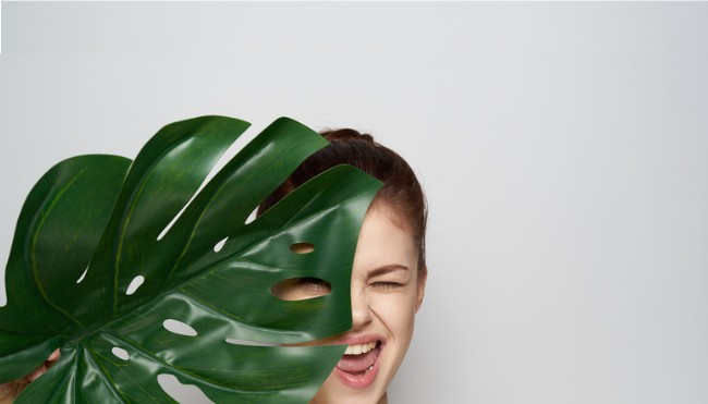 Frau natürlich Blatt