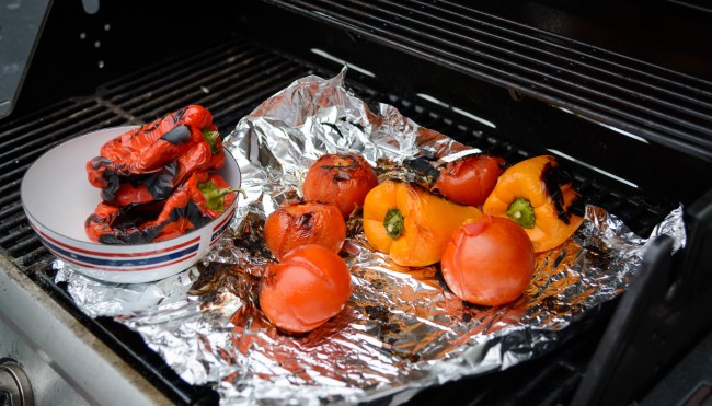 Grillgemüse auf Alufolie