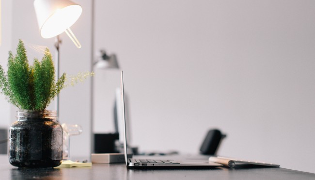 Licht und Laptop