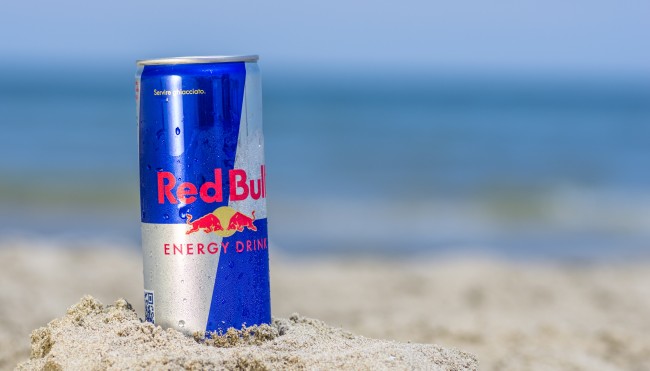 Red Bull am Strand